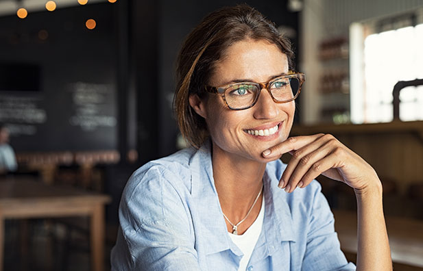 Young Women At A Coffee Shop.